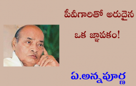 పీవీగారితో అరుదైన ఒక జ్ఞాపకం!