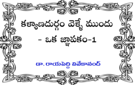 కళ్యాణదుర్గం వెళ్ళే ముందు - ఒక జ్ఞాపకం-1