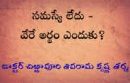 సమస్యే లేదు - వేరే అర్థం ఎందుకు?