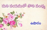 మలి వయసులో తొలి సంధ్య