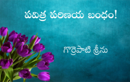 పవిత్ర పరిణయ బంధం!