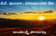 నీవే.. ఫలంగా.. పరిణమించిన వేళ..