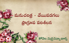 మనుచరిత్ర - వేయిపడగలు ప్రాగ్రూప పరిశీలన