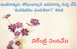 అంతరాత్మను శోధించాల్సిన అవసరాన్ని గుర్తు చేసే ‘మనిషితనం ఎందుకిలా?’ కవిత