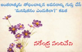 అంతరాత్మను శోధించాల్సిన అవసరాన్ని గుర్తు చేసే ‘మనిషితనం ఎందుకిలా?’ కవిత