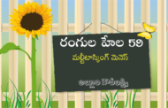 రంగుల హేల 59: మల్టీటాస్కింగ్ మెనెస్